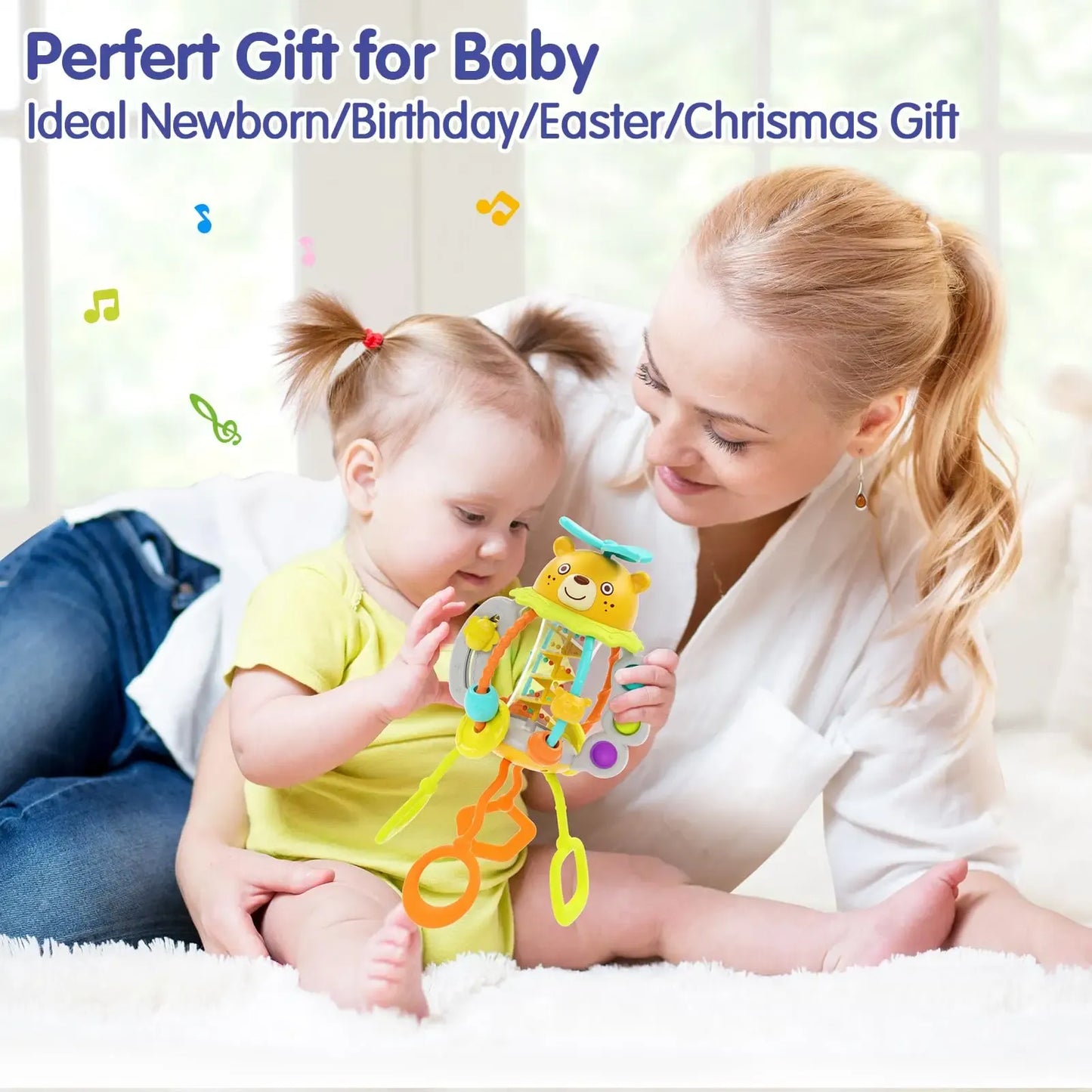 Baby Silicone Rattle Sensory Toy
