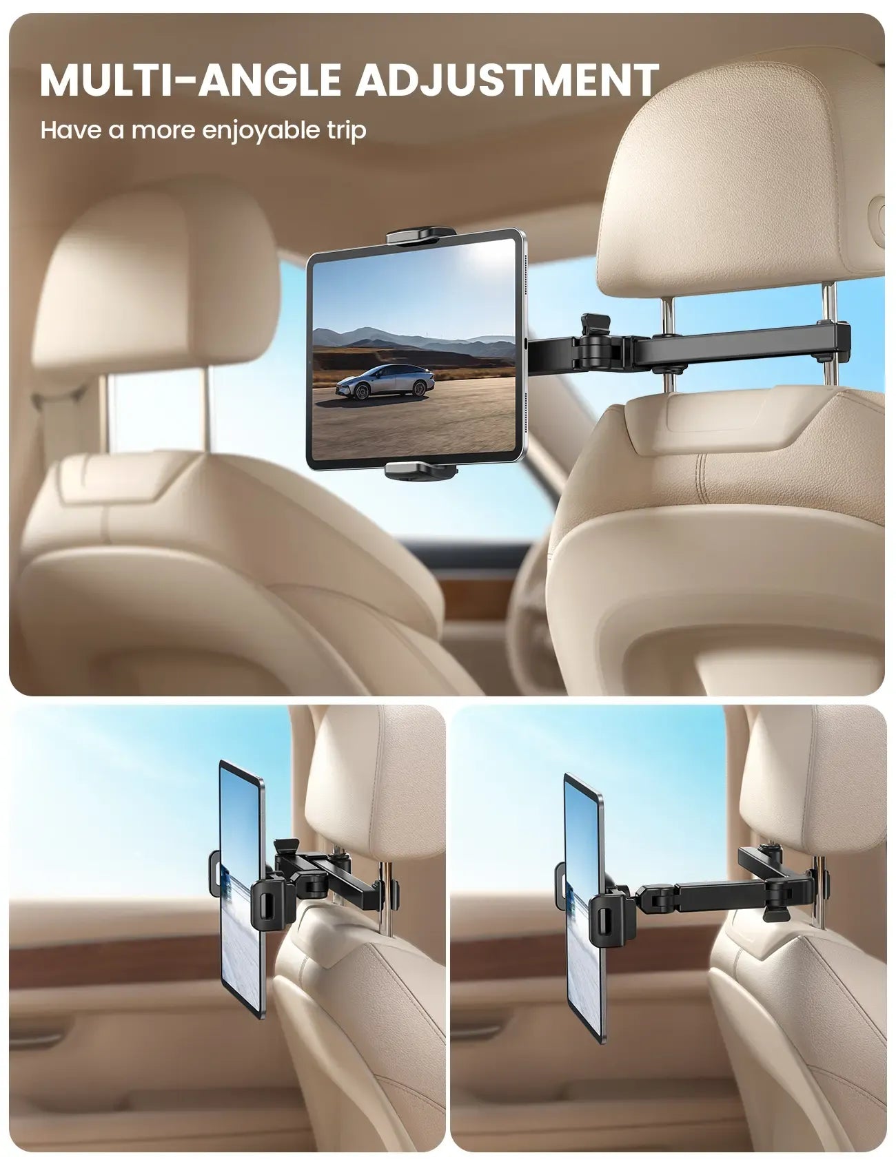 360° Car Headrest Mount