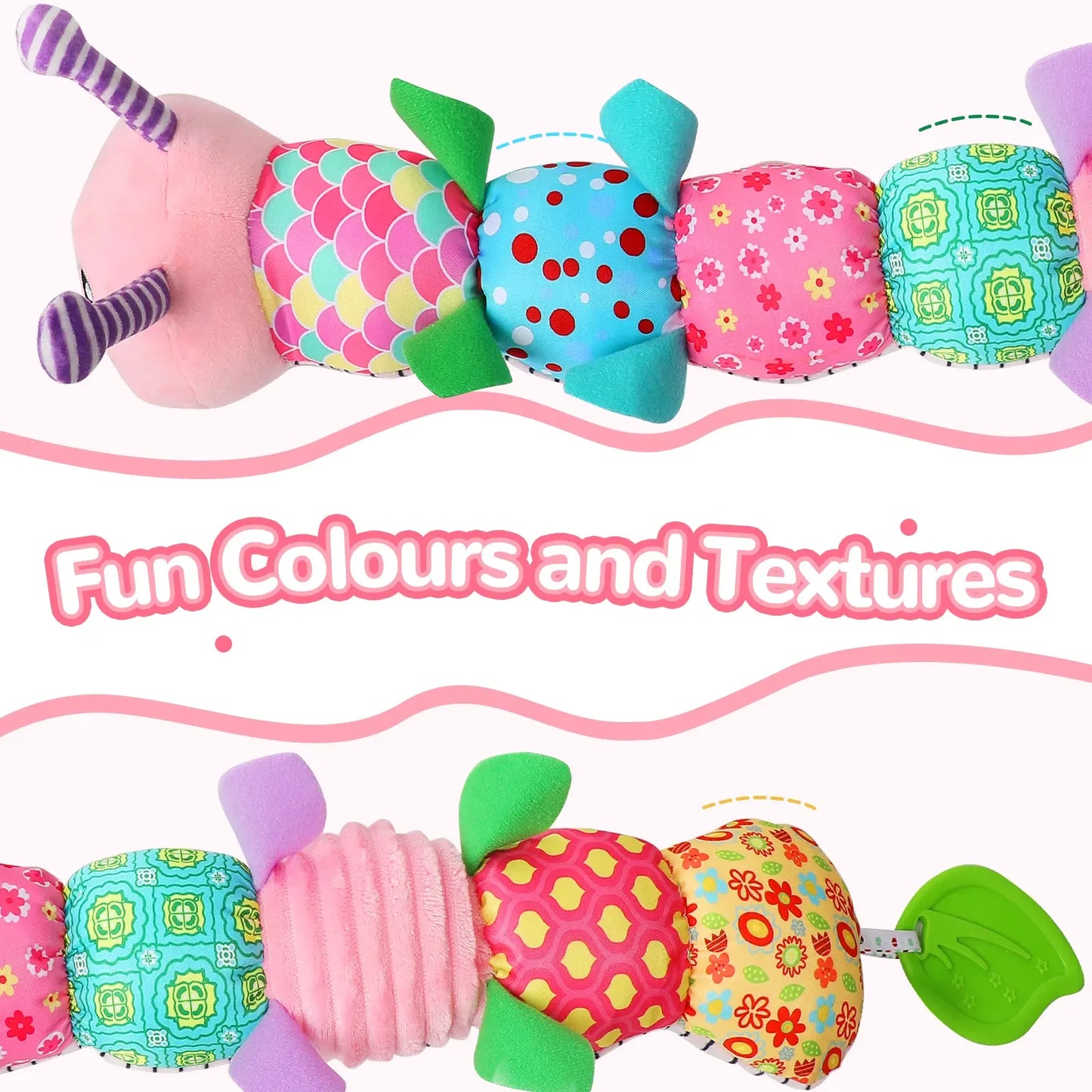 Musical Caterpillar Baby Sensory Toy Infant Tummy Time Play Gift