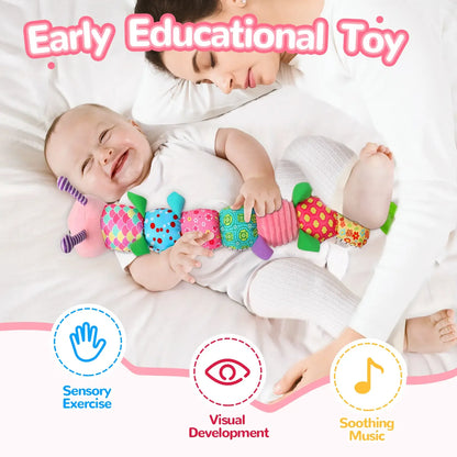 Musical Caterpillar Baby Sensory Toy Infant Tummy Time Play Gift