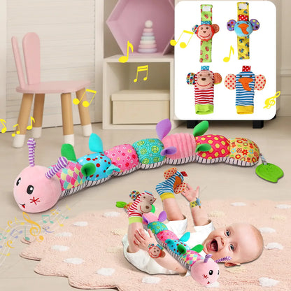Musical Caterpillar Baby Sensory Toy Infant Tummy Time Play Gift
