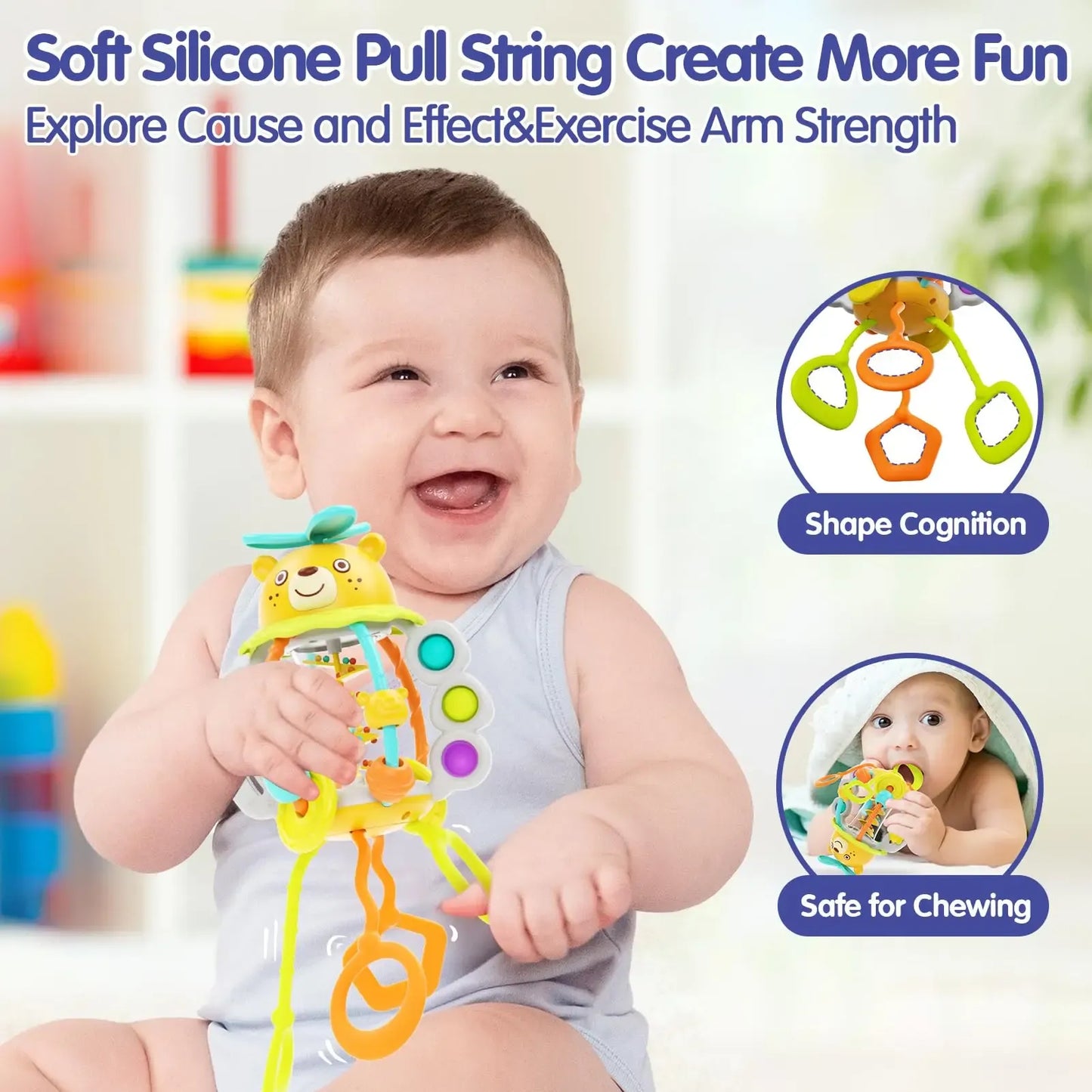 Baby Silicone Rattle Sensory Toy