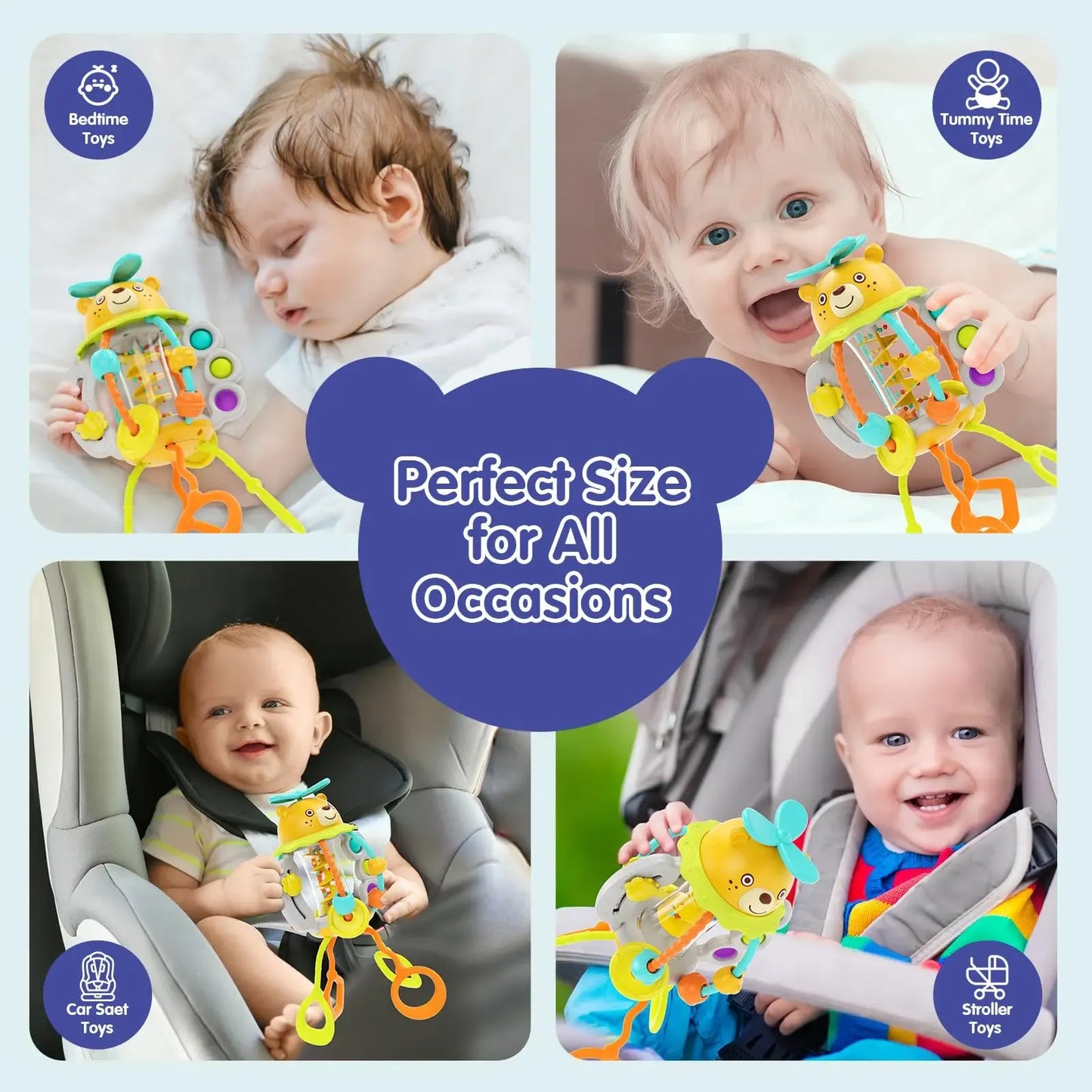 Baby Silicone Rattle Sensory Toy