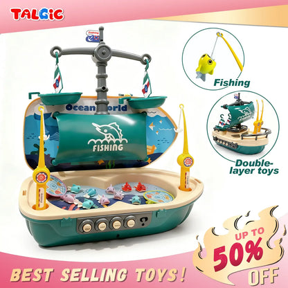 Green Electric Magnetic Fishing Toy