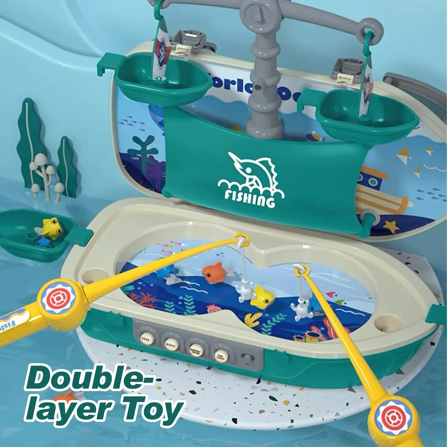 Green Electric Magnetic Fishing Toy