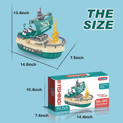 Green Electric Magnetic Fishing Toy