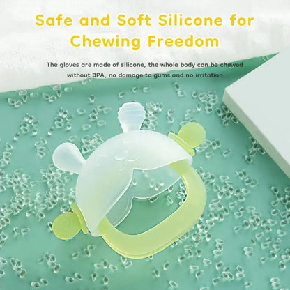 Bunny Silicone Baby Teether Mitten