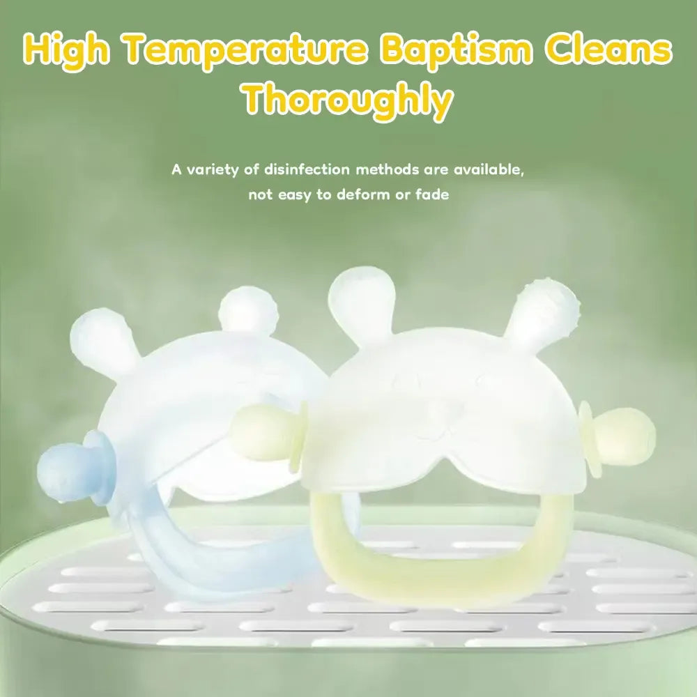 Bunny Silicone Baby Teether Mitten