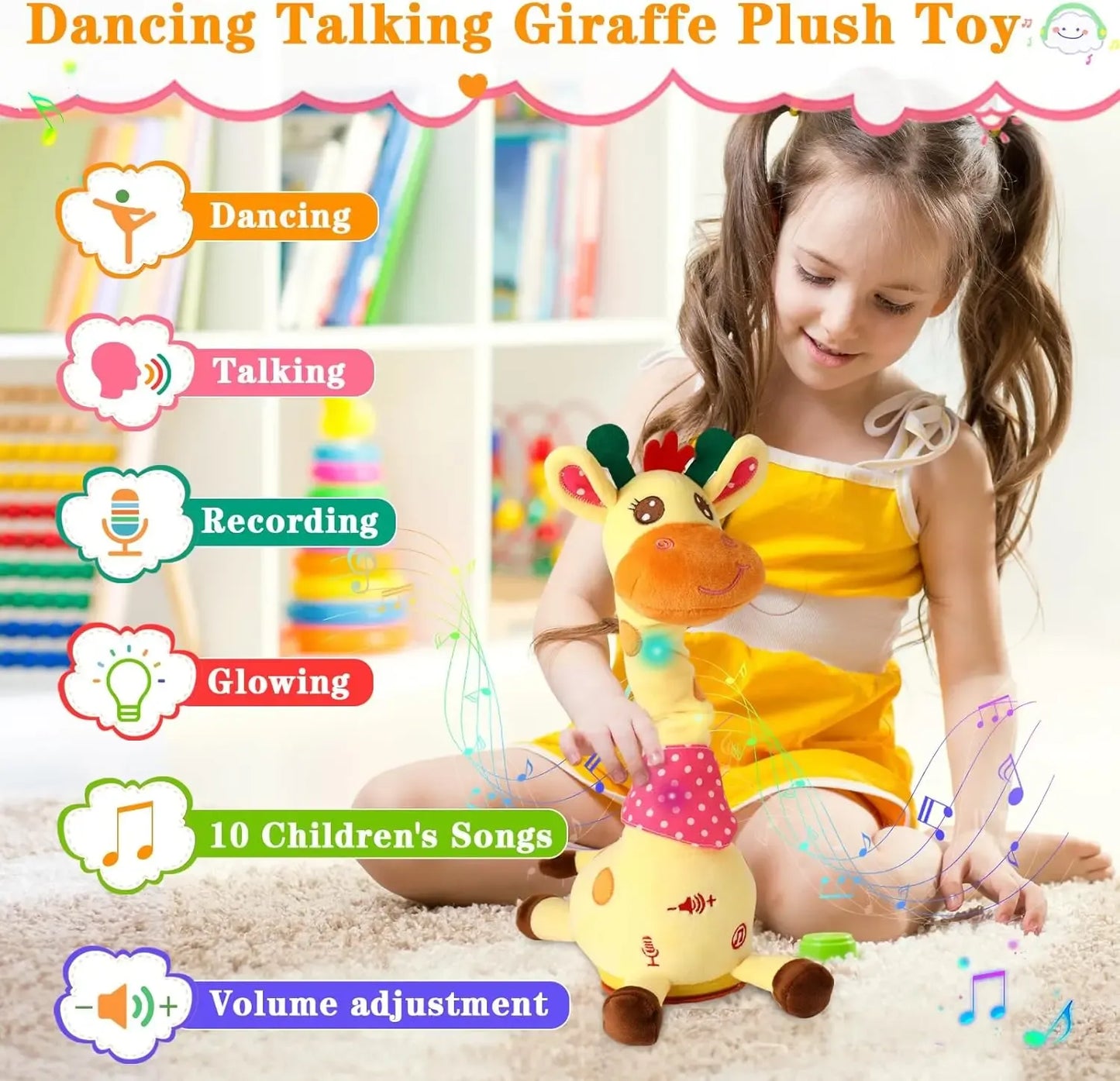Dancing Talking Giraffe Plush