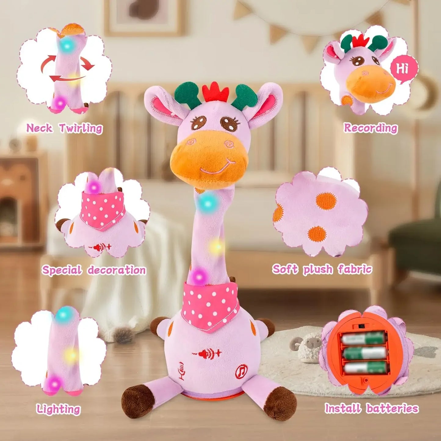 Dancing Talking Giraffe Plush