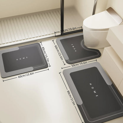3Pcs Non-Slip Bath Mat Set