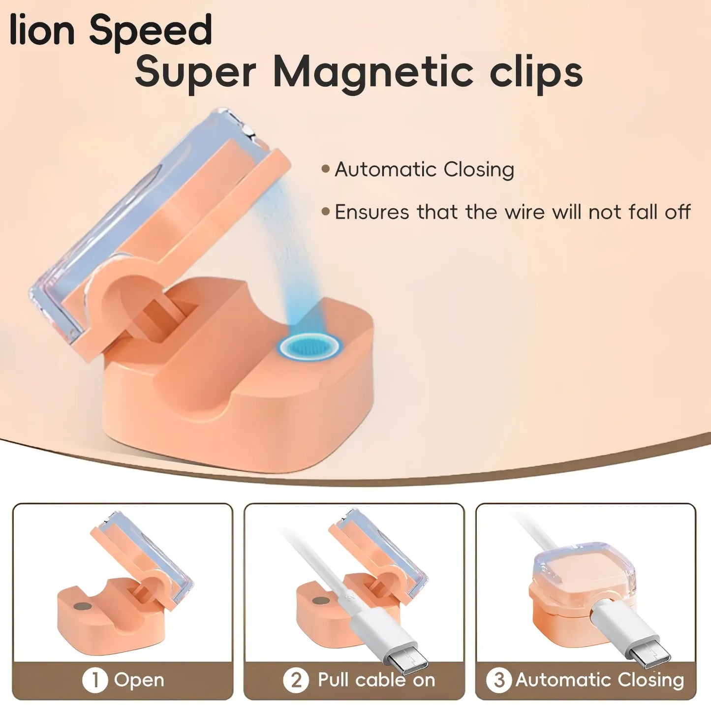 Magnetic Cord Clips Organizer