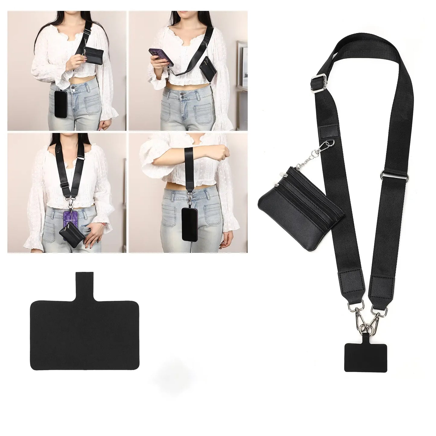 Crossbody Phone Strap with Wallet