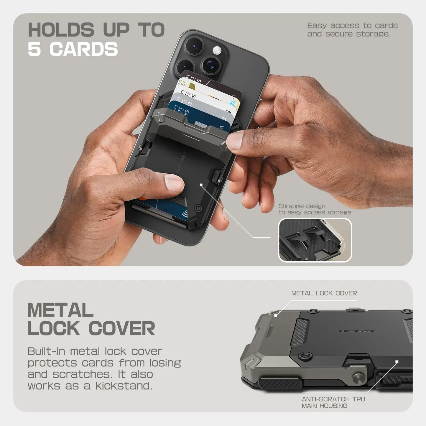 Magnetic Phone Wallet with Stand