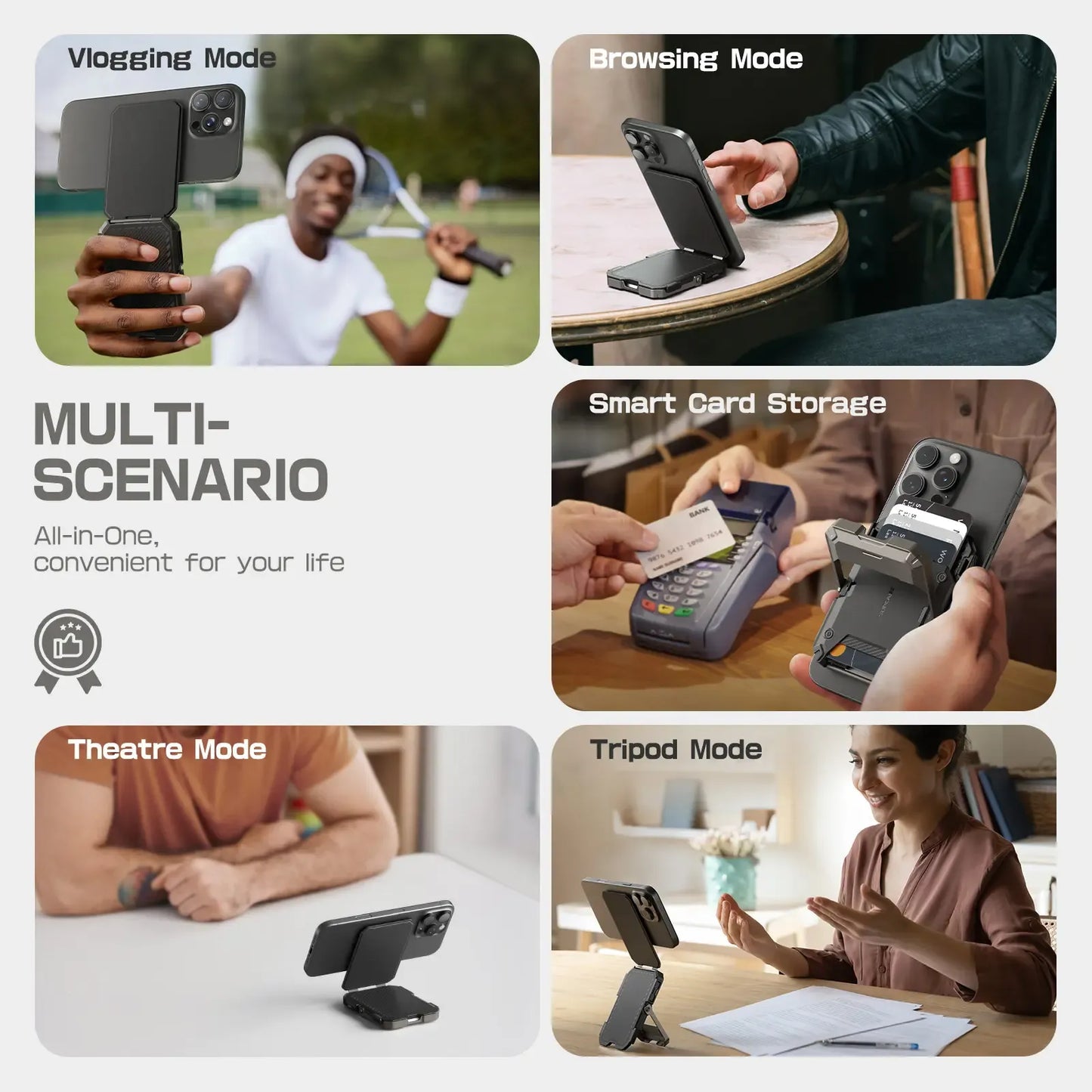 Magnetic Phone Wallet with Stand