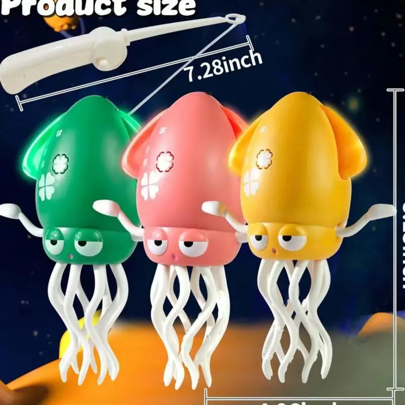 Light Up Dancing Squid Toy Music Interactive Kids Sensory Toy