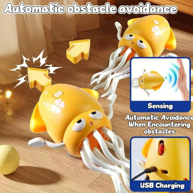 Light Up Dancing Squid Toy Music Interactive Kids Sensory Toy