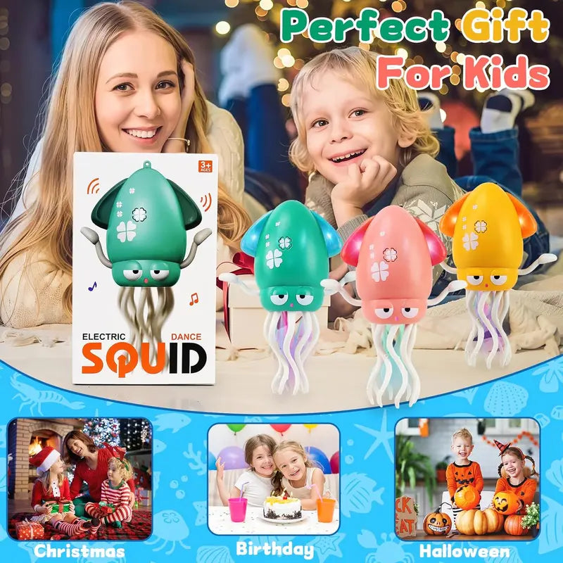 Light Up Dancing Squid Toy Music Interactive Kids Sensory Toy