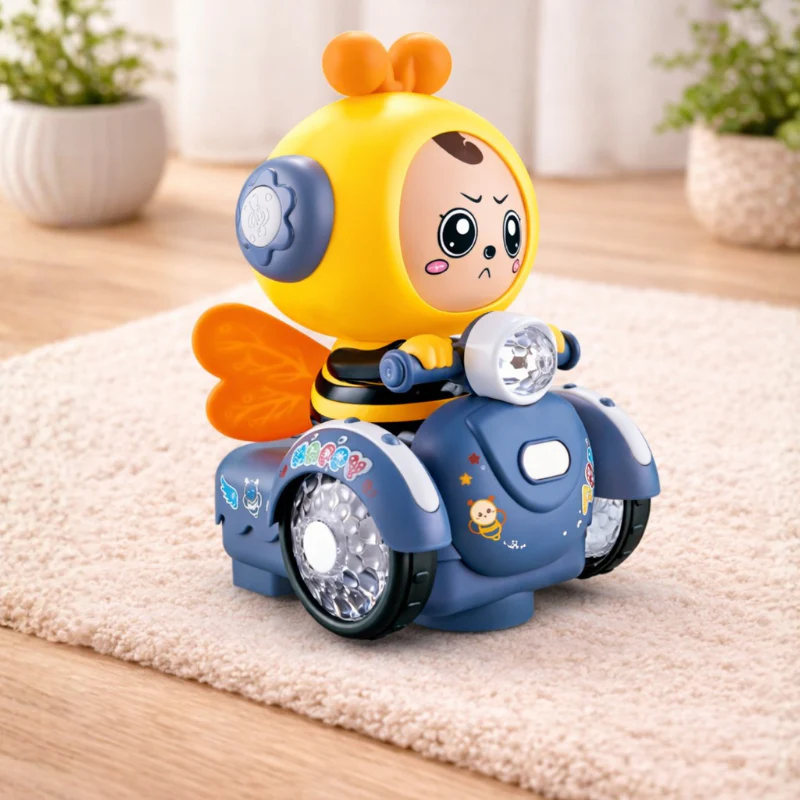 Face-Changing Bee Toy with Lights, Sounds & Rolling Play