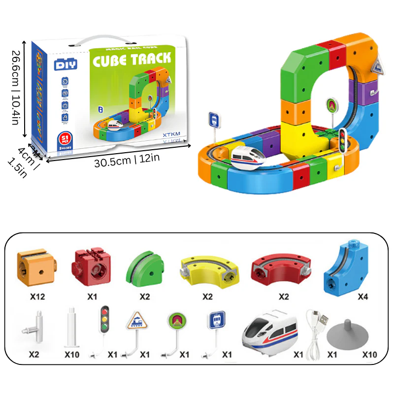 3D STEM Train Track Building Blocks