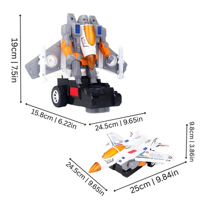 Light-Up Transformable Jet to Robot Toy