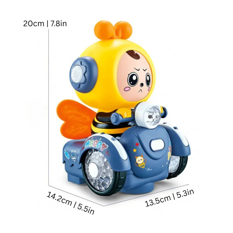 Face-Changing Bee Toy with Lights, Sounds & Rolling Play