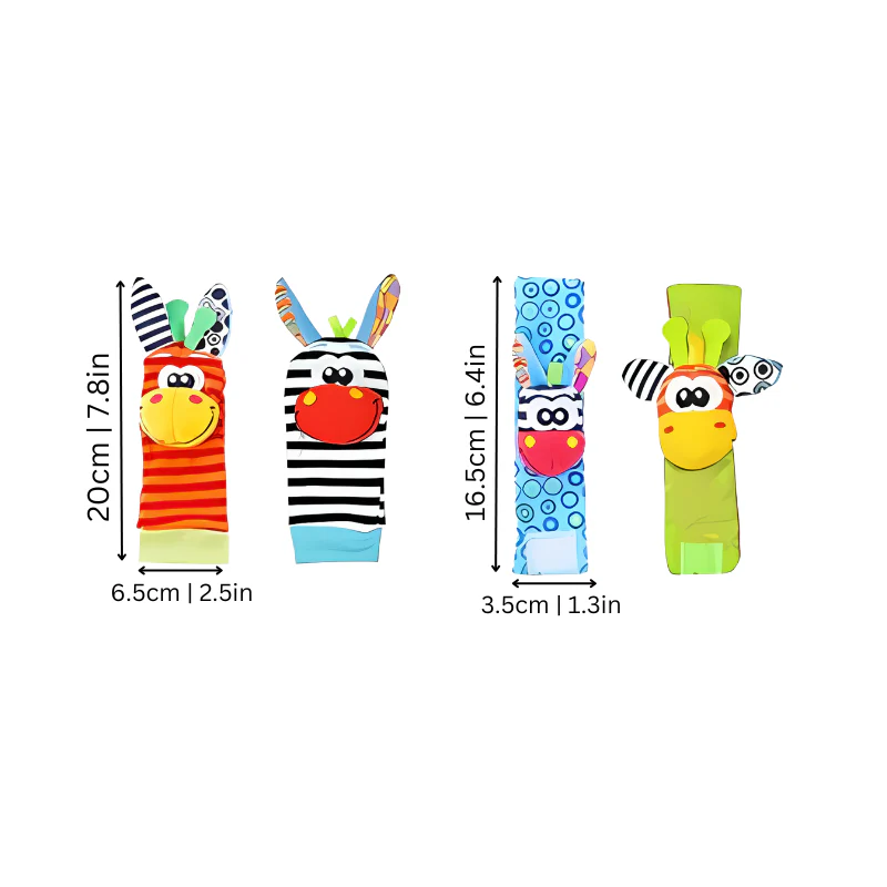 Premium Baby Hand and Foot Rattle Set